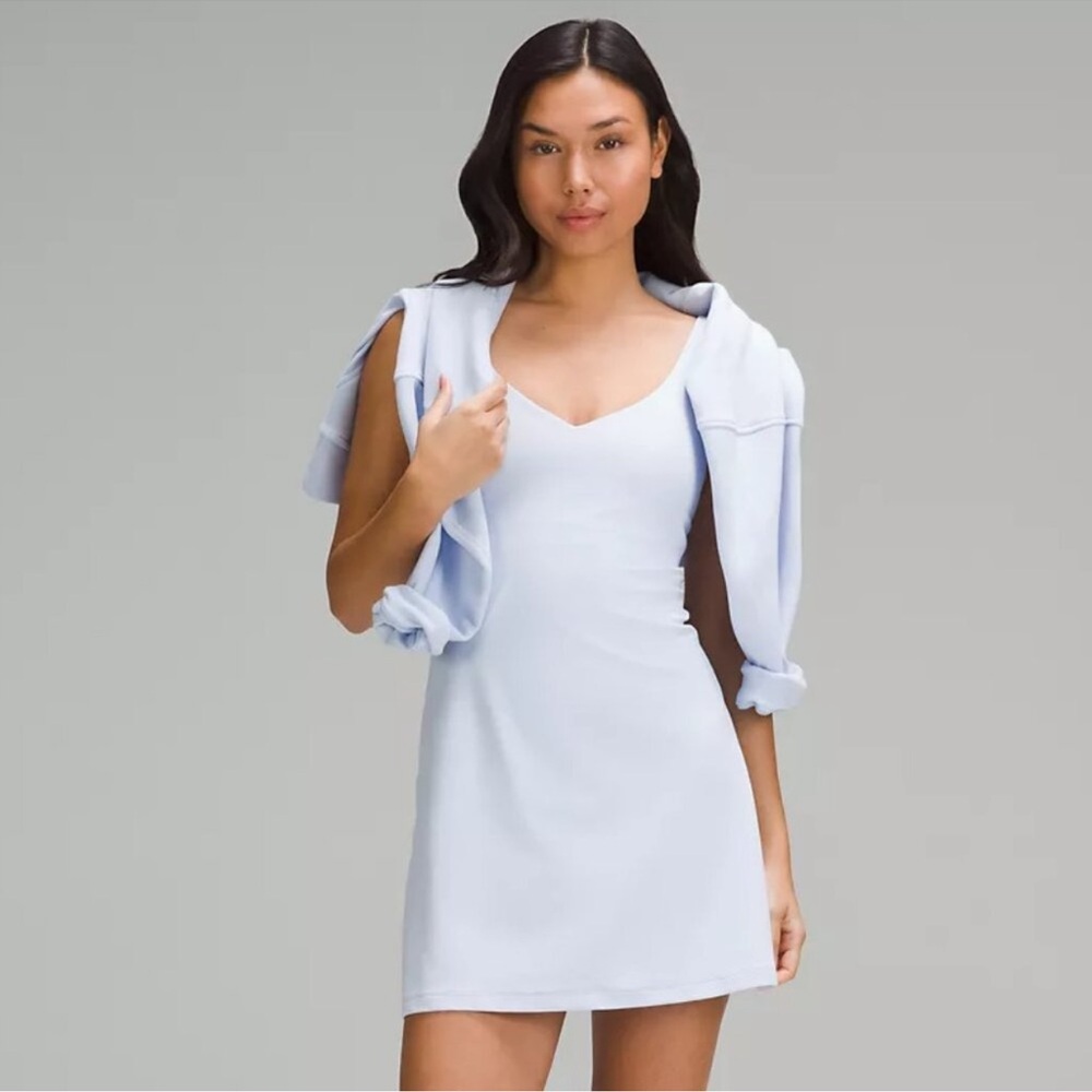 Lululemon Align Dress Athletic Mini Dress Windmill Blue Size 14 NWT